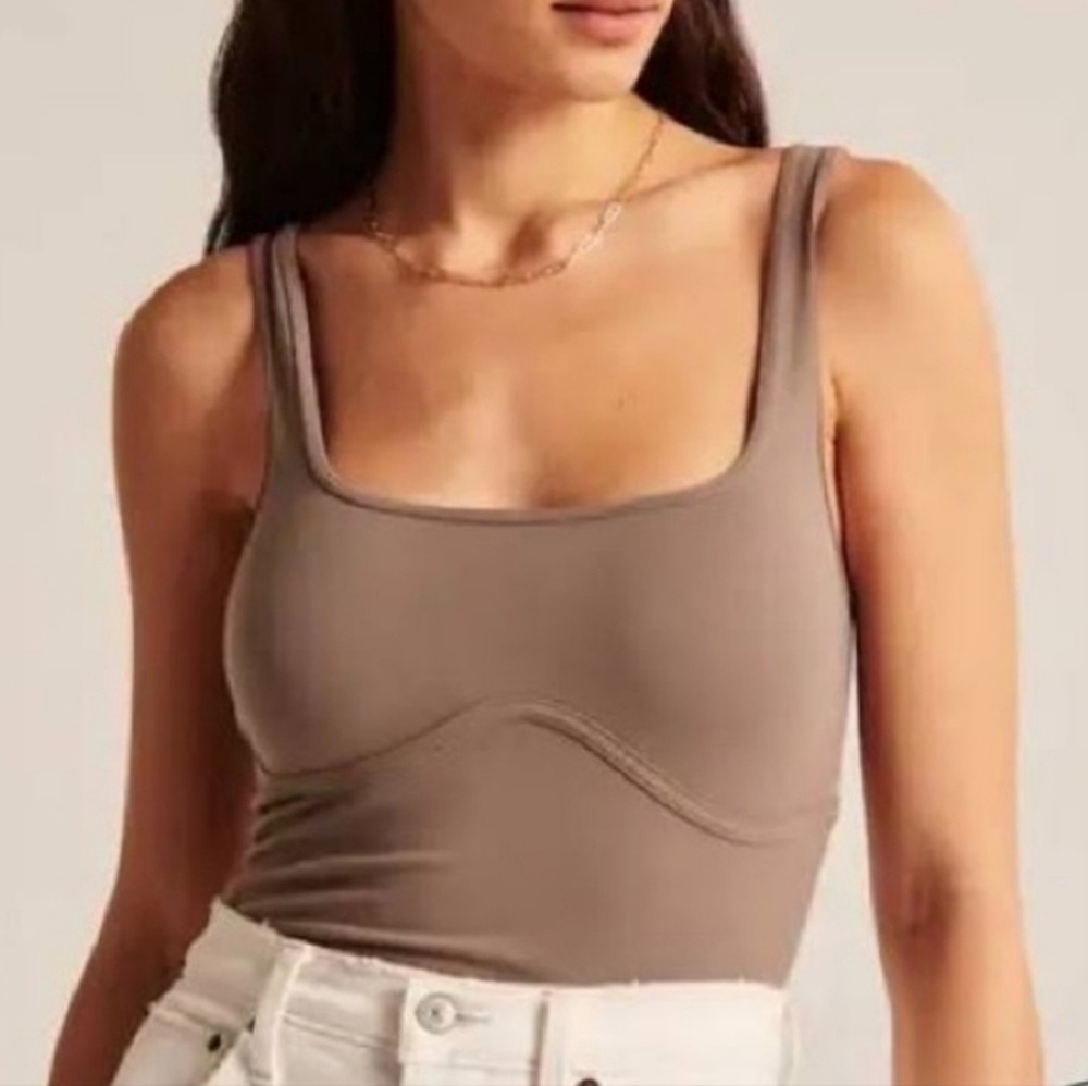 NWOT Abercrombie & Fitch Seamless Corset Squareneck Tank sz S